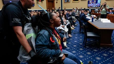 Uproar as disability rights protesters in wheelchairs dragged out of House Medicaid meeting: ‘You’re going to kill me!’