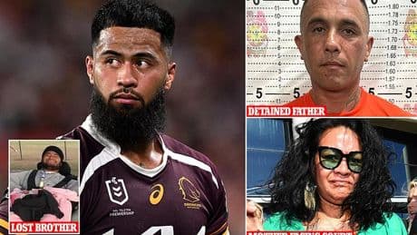 Footy star Payne Haas opens up about the moment he found out his disabled brother only had 24 hours to live - and how he deals with his mum and dad both being jailed