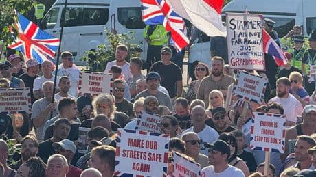 Friday night's anti-migrant protests in Norwich were peaceful - but anger is bubbling