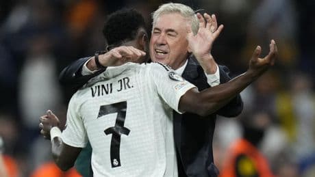 Foot : «Pour nous, c’est un joueur fondamental», Carlo Ancelotti encense Vinicius Jr
