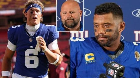 Giants could bench Russell Wilson ALREADY for Jaxson Dart as coach gives awkward answer on QB's future