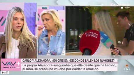 Alejandra Rubio desmiente los rumores de crisis con Carlo Costanzia: &quot;Creo que no hay temas suficientes y se lo inventan&quot;