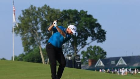 Shane Lowry holes out for history-making eagle during tough US Open start at brutal Oakmont