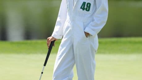 Masters star’s glamorous TikToker caddie turns heads at Augusta before he shoots one of worst-ever scores