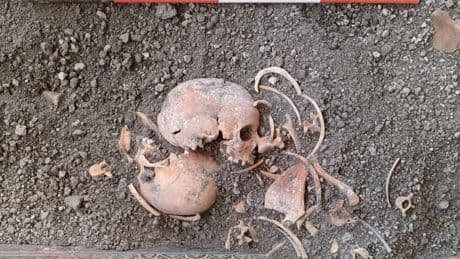 Tragic Pompeii discovery reveals doomed family’s desperate bid to escape eruption by barricading door with bed