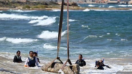 Ancient treasures & statues lifted out of sea as sunken Egyptian city discovered after 2,000 YEARS