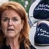 Sarah Ferguson sends her critics a message with her footwear after bombshell book that Royals tried to ban accused both her and Andrew of cheating