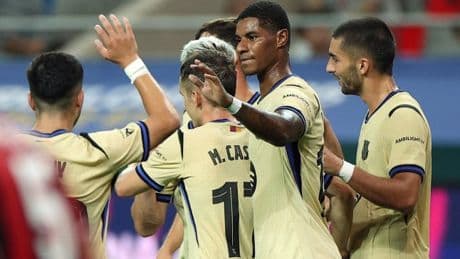 Hansi Flick rates Marcus Rashford’s performance for Barcelona as Lamine Yamal and Jesse Lingard swap shirts