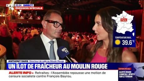 Climatisation, fontaines à eau, nombre de spectateurs... le Moulin Rouge s'adapte pour faire face à la canicule