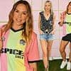 Melanie C sports Spice Girls football shirt as she joins Kate Lawler in leading the stars at Flackstock festival in honour of late Love Island host Caroline Flack