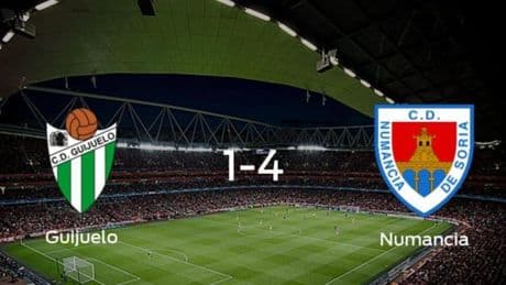 El Numancia le arrebata los tres puntos al Guijuelo (1-4)