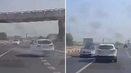 La temeraria maniobra de un todoterreno al incorporarse a una carretera nacional que casi provoca un accidente: “Perdonadle, es la alergia al carril derecho”