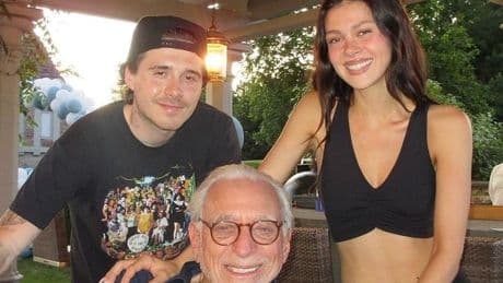 Brooklyn Beckham cosies up to Nicola Peltz's 'most loving dad' in swipe to David