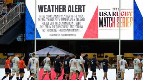 England’s clash with USA halted due to lightning fears