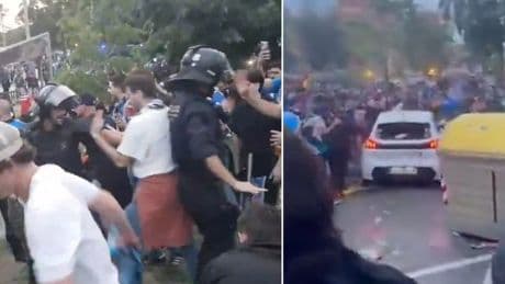 Dozens of Espanyol fans hurt after car driven into crowd before Barcelona match
