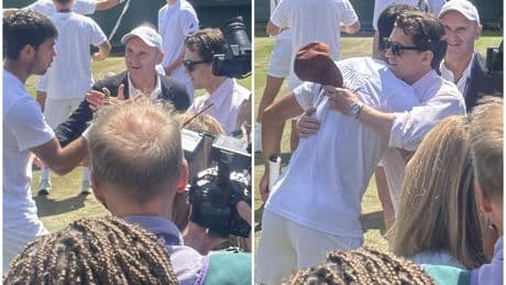 El encuentro entre Carlos Alcaraz y Tom Holland: "He oído que te gusta el golf..."