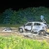 Auto zonder nummerplaat en inzittenden brandt volledig uit op afgelegen veld in Bellegem