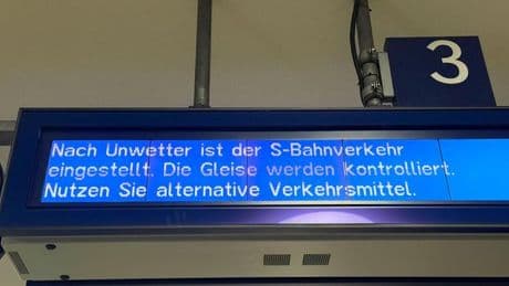 Unwetterschäden: Nach Unwetter: Züge verkehren wieder in Berliner S-Bahnnetz