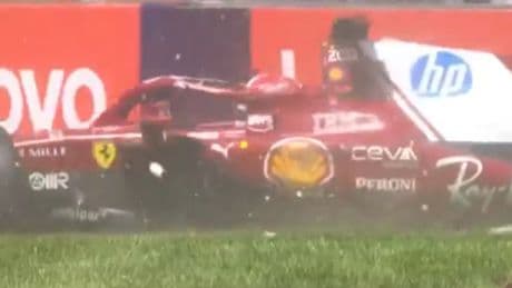¡Leclerc revienta el Ferrari en un muro de Canadá!