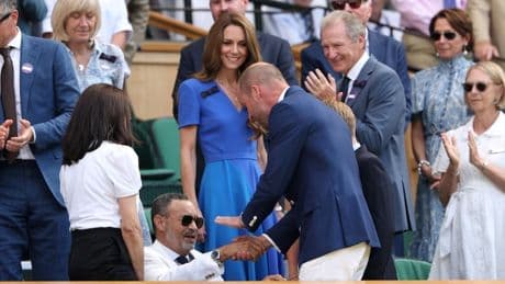 Kate Middleton a Wimbledon con William e il Re Felipe di Spagna: il parterre della finale