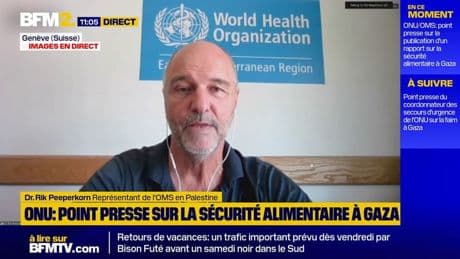 Gaza: "C'est la première fois qu'une famine est officiellement confirmée dans la région du Moyen-Orient", déclare le représentant de l'OMS en Palestine