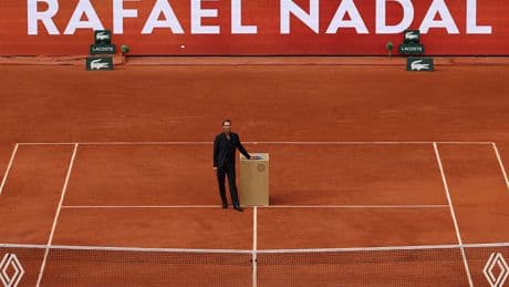 Rafa Nadal deja su huella en Roland Garros con el 'Big Four': "Gracias Francia y gracias París"