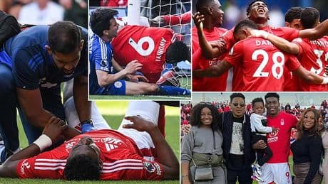 Nottingham Forest star Taiwo Awoniyi is OUT of an induced coma and recovering well with his family after having urgent surgery on serious abdominal injury