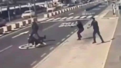 Gran Canaria airport shooting: Moment teen knifeman shot dead by police