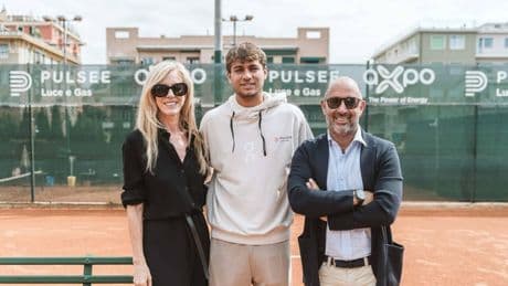 Pulsee Luce e Gas porta Flavio Cobolli al Park tennis training di Genova