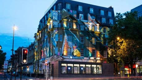 I stayed in the UK hotel right by major train station with rock-star suites and underground bars
