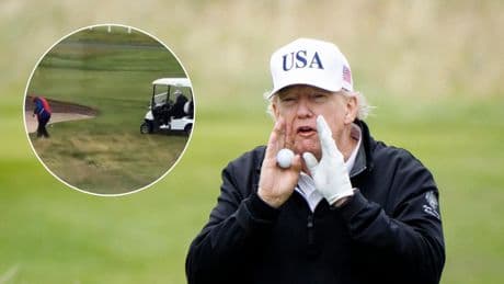 Cazan a Trump haciendo trampas jugando al golf y el vídeo se hace viral: "Él y Kim Jong-un harían una gran pareja"