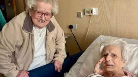 Two long lost sisters reunited thanks to WWII medal - at 101 years old