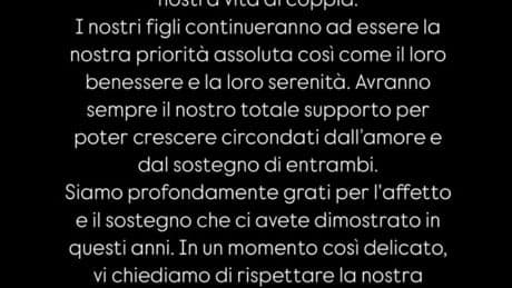 “I nostri figli continueranno ad essere la nostra priorità assoluta”: Vale Bise e Sara Di Sturco si separano