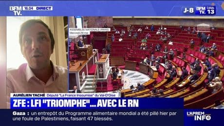 Abandon des ZFE: "Je n'ai jamais été favorable aux ZFE", assure Aurélien Taché (député LFI)