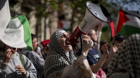 Manifestación para pedir el fin del comercio de armas entre España e Israel