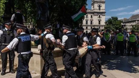 More than 70 people arrested at protests supporting banned Palestine Action