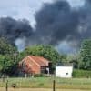 Zware brand woedt in magazijn in Lummen: rookpluim tot ver in de omtrek te zien