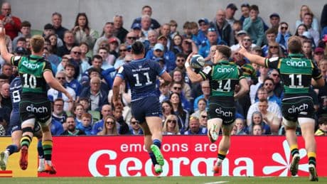 Rugby, Champions Cup : en vidéo, le résumé de l’exploit de Northampton face au Leinster au terme d’un grand spectacle