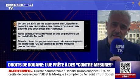 Droits de douane de 30% pour l'UE: la Commission européenne répond à Donald Trump et se dit prête à adopter "des contre-mesures proportionnées"