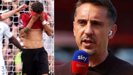 Gary Neville points finger at referee after Bruno Fernandes missed Man Utd penalty