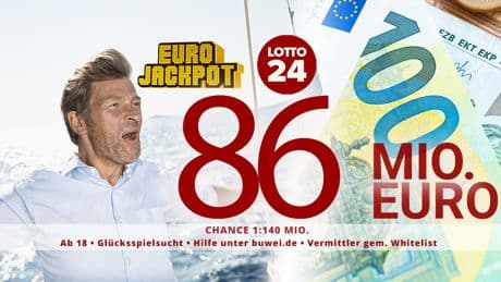 Ziehung Freitag! 86 Millionen im Eurojackpot – hier für nur 3 Euro mitspielen