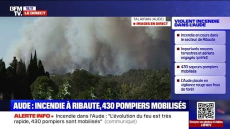 Incendie dans l'Aude: "J'ai vu beaucoup de touristes partirent en trombe", raconte Liam, un habitant de Ribaute