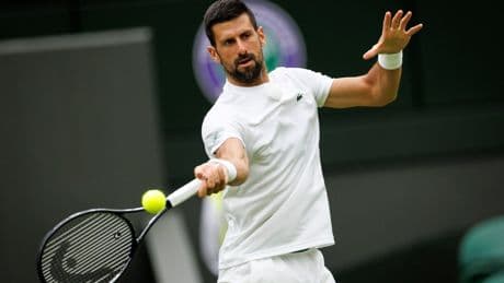 When is Novak Djokovic playing his first round match at Wimbledon?