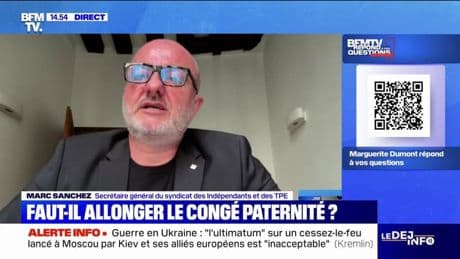Congé paternité: un allongement "peut poser des problématiques sur le fonctionnement de nos entreprises", selon Marc Sanchez du syndicat des indépendants et des TPE