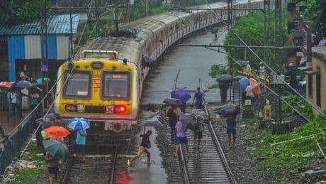 Photo of a stalled commuter train on a submerged track shows Mumbai’s frailties during monsoon