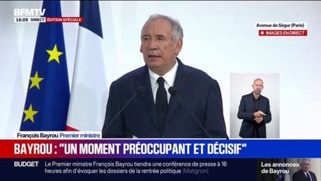 Discours de rentrée: "Les grands empires ont décidé d'imposer leur loi par la force", estime François Bayrou, Premier ministre