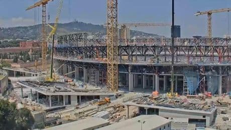 Más avances en el Camp Nou: los accesos ya están asfaltados