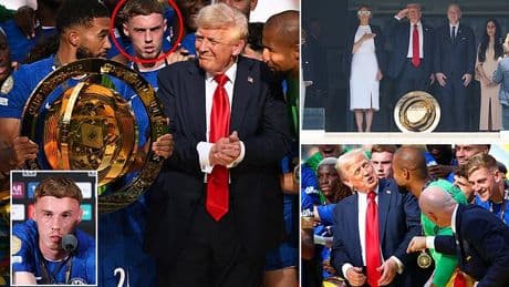 Cole Palmer breaks silence on viral Donald Trump moment after being left unimpressed as president gatecrashed Chelsea's celebrations