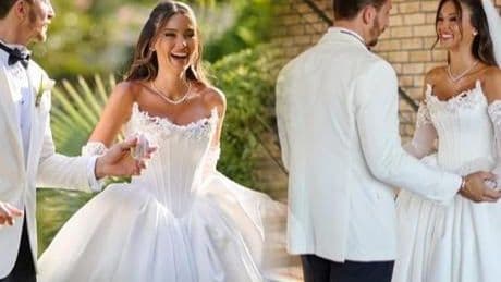 Haberler: Survivor Berkan Karabulut ve Miss Turkey güzeli Lale Onuk evlendi! Gelinliği sosyal medyada olay oldu