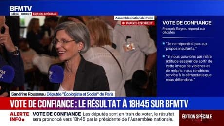 Vote de confiance: " Ce qu'il s'est passé c'est un péché d'orgueil" selon Sandrine Rousseau